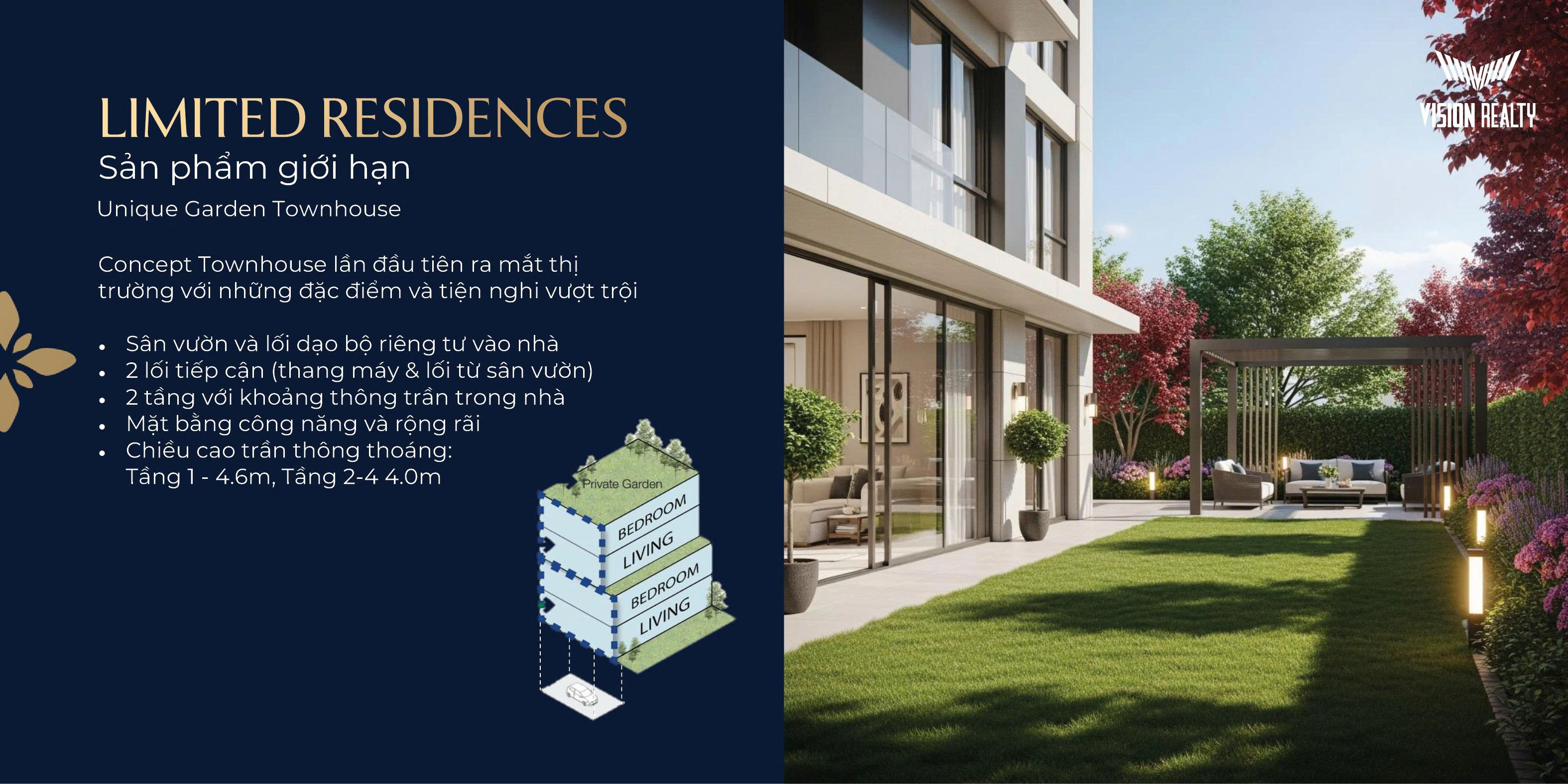 Unique Garden Townhouse 450m² với sân vườn riêng